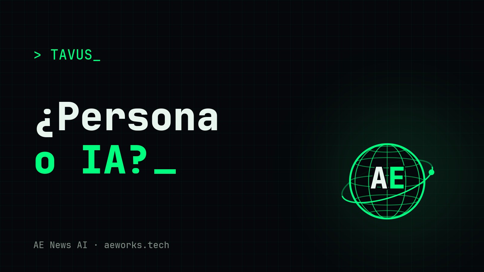 Portada de AEnews: «¿Persona o IA?», sobre Tavus Griffin y el fraude por videollamada