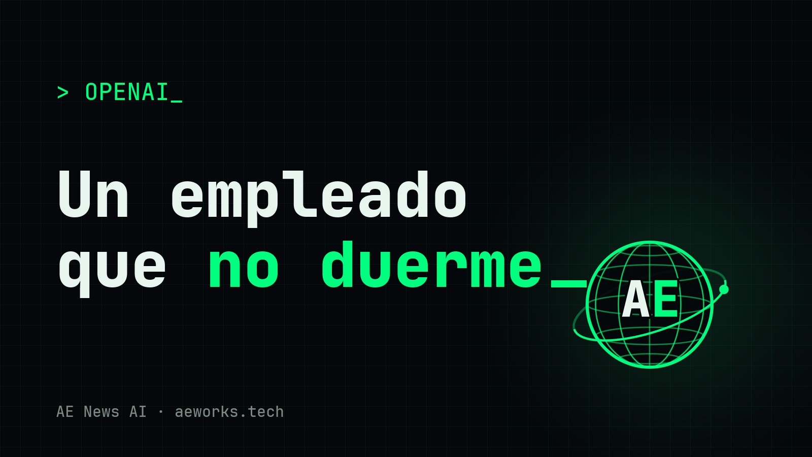Portada de AEnews: «Un empleado que no duerme», sobre los dots de OpenAI